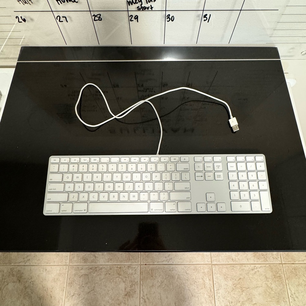 Apple Silver and White Keyboard